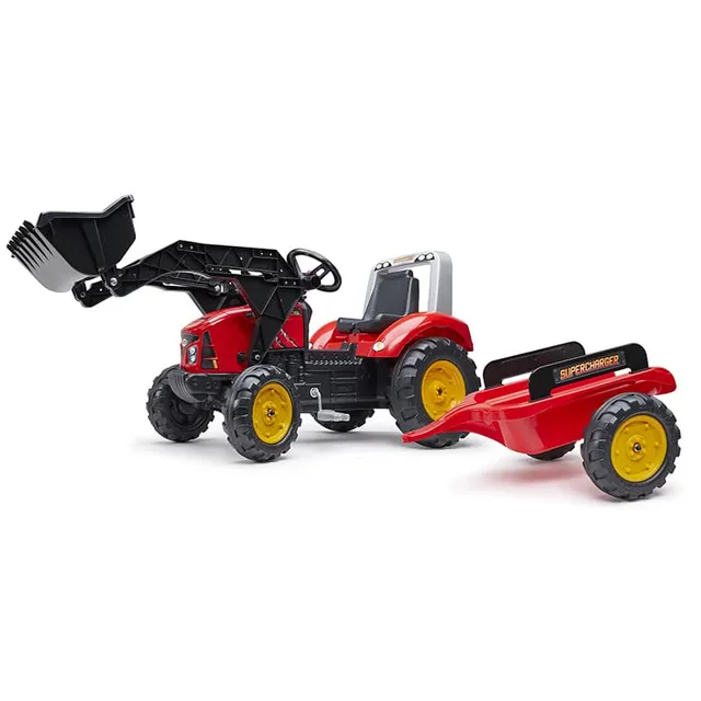 falk-supercharger-trettraktor-mit-schaufel-anh-nger image 1