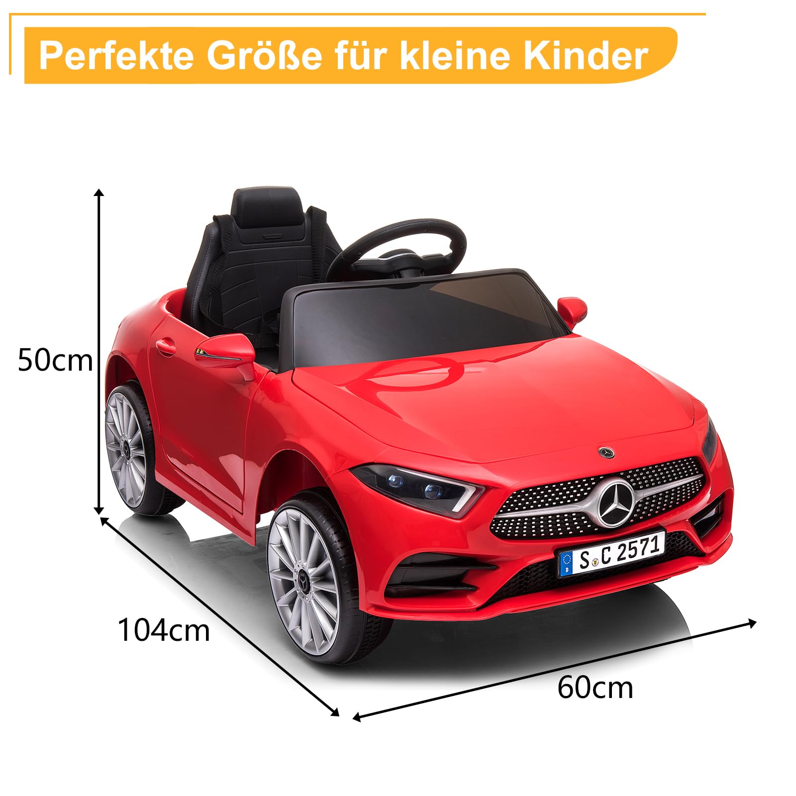 lalaho-kids-electric-car-mercedes-elektroauto-rot-12v image 5