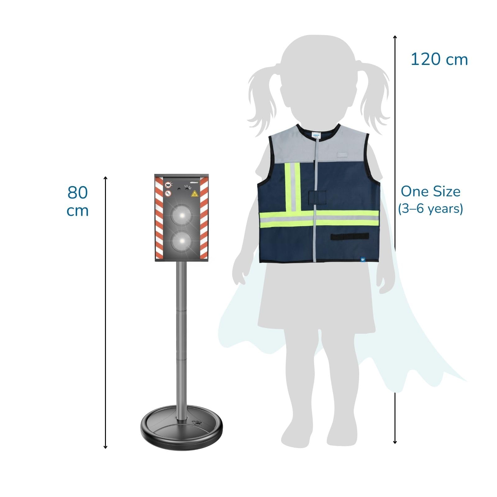alldoro-polizei-set-verkleidung-blitzer-80-cm-licht-sound-3-6-j image 8