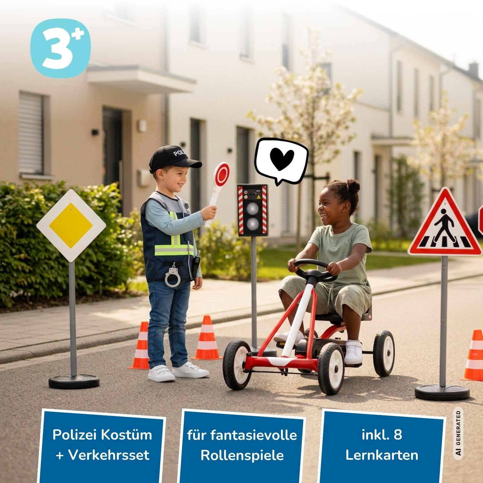 alldoro-lernen-besch-ftigung-xxl-verkehrsset-polizei-kost-m-10-schilder image 2