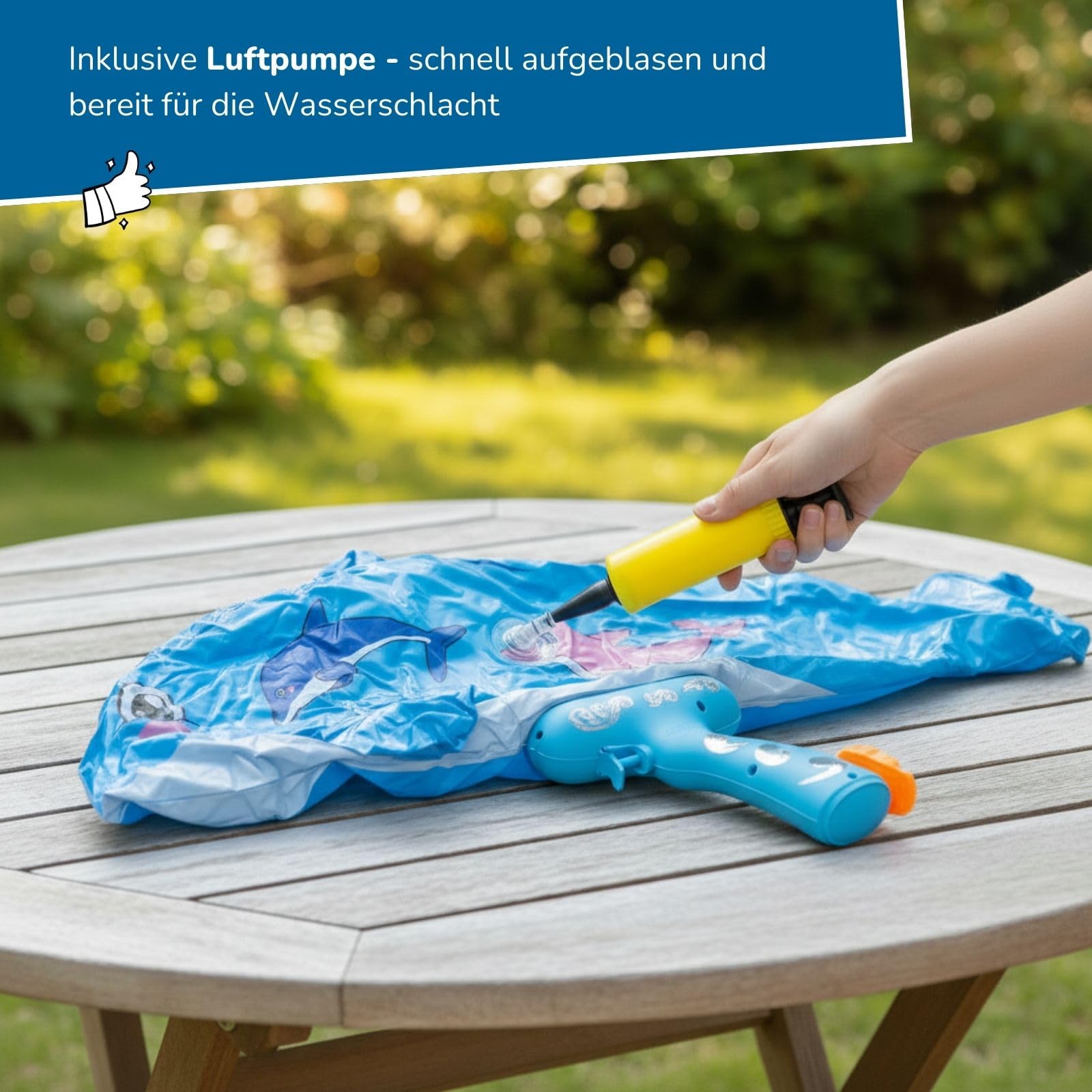 alldoro-outdoor-xxl-wasserpistole-delfin-72-cm-mit-pumpe image 4