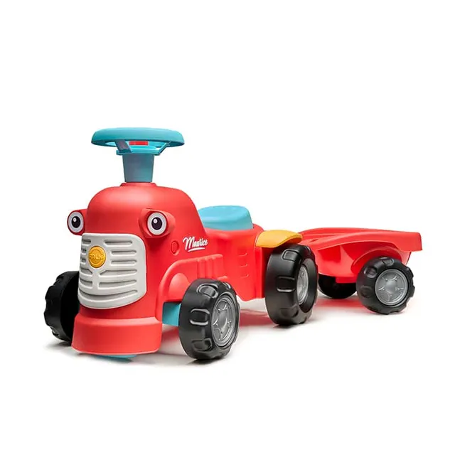 falk-maurice-retro-rutschauto-traktor-mit-anh-nger image 1