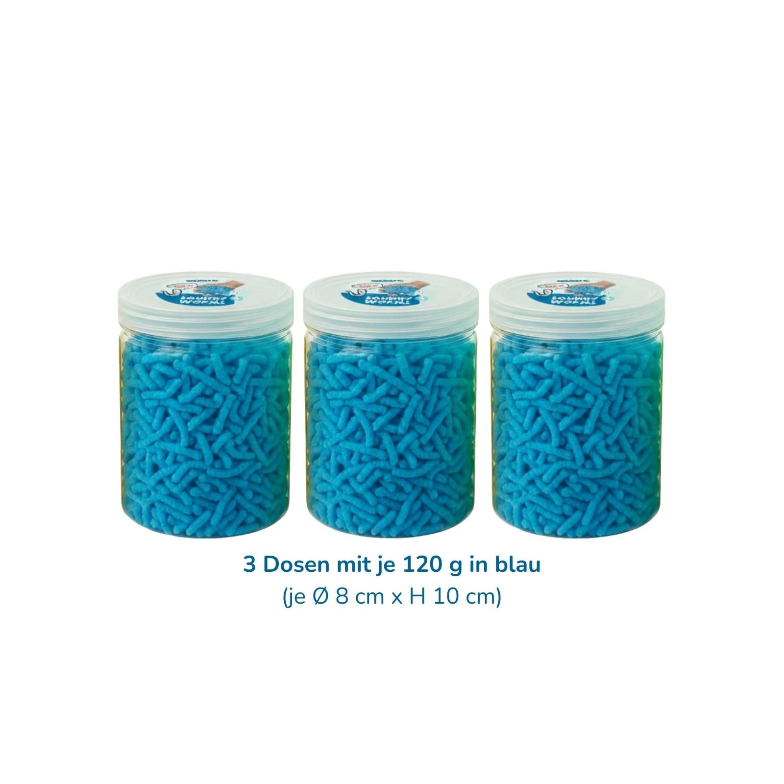 alldoro-squishy-worms-anti-stress-spielzeug-3er-set-blau-120-g image 6