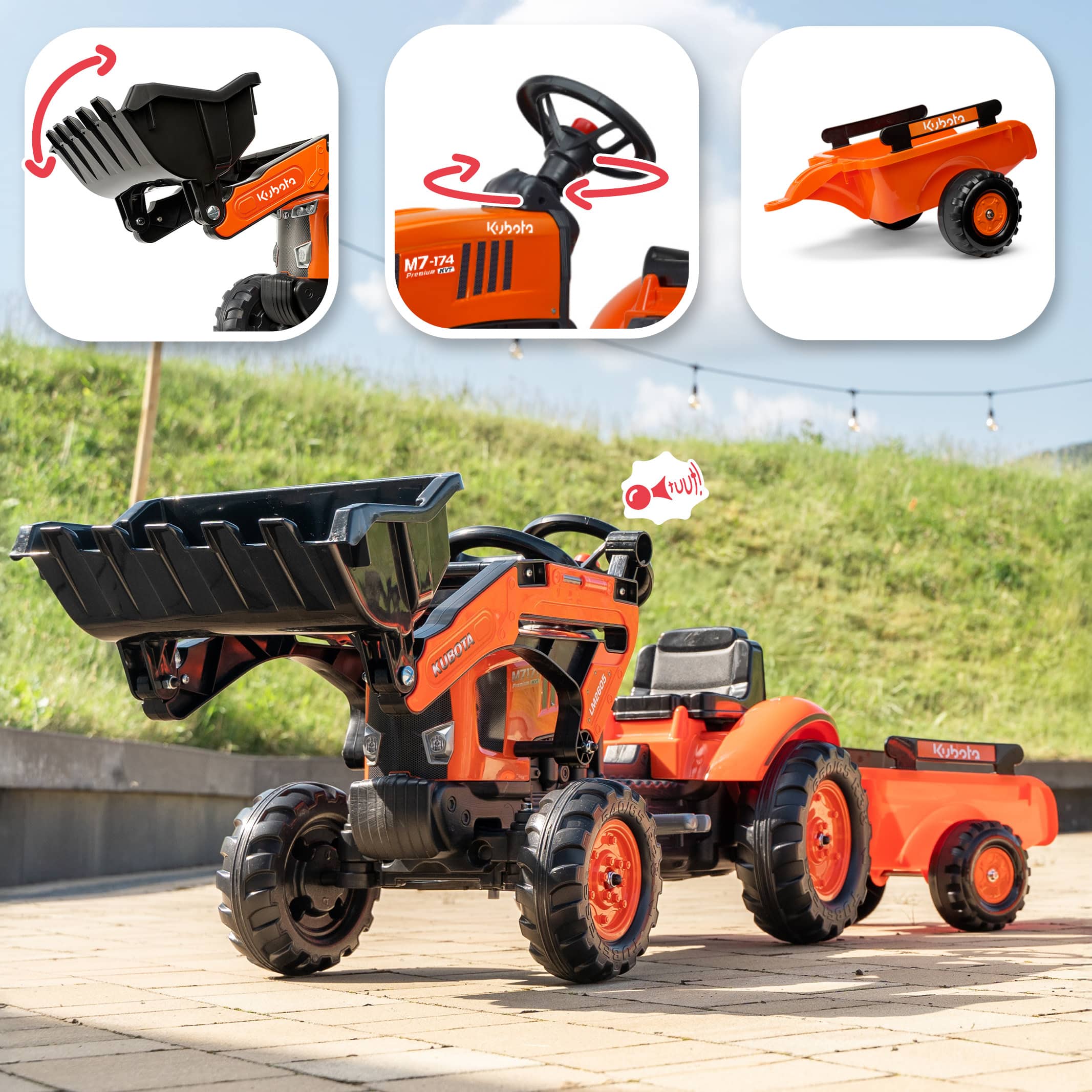 falk-kubota-m7171-tretbagger-trettraktor-mit-anh-nger-2-5-j image 3