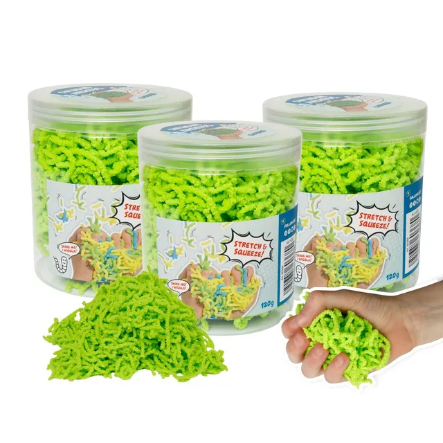 alldoro-squishy-worms-anti-stress-spielzeug-3er-set-gr-n-120-g image 1