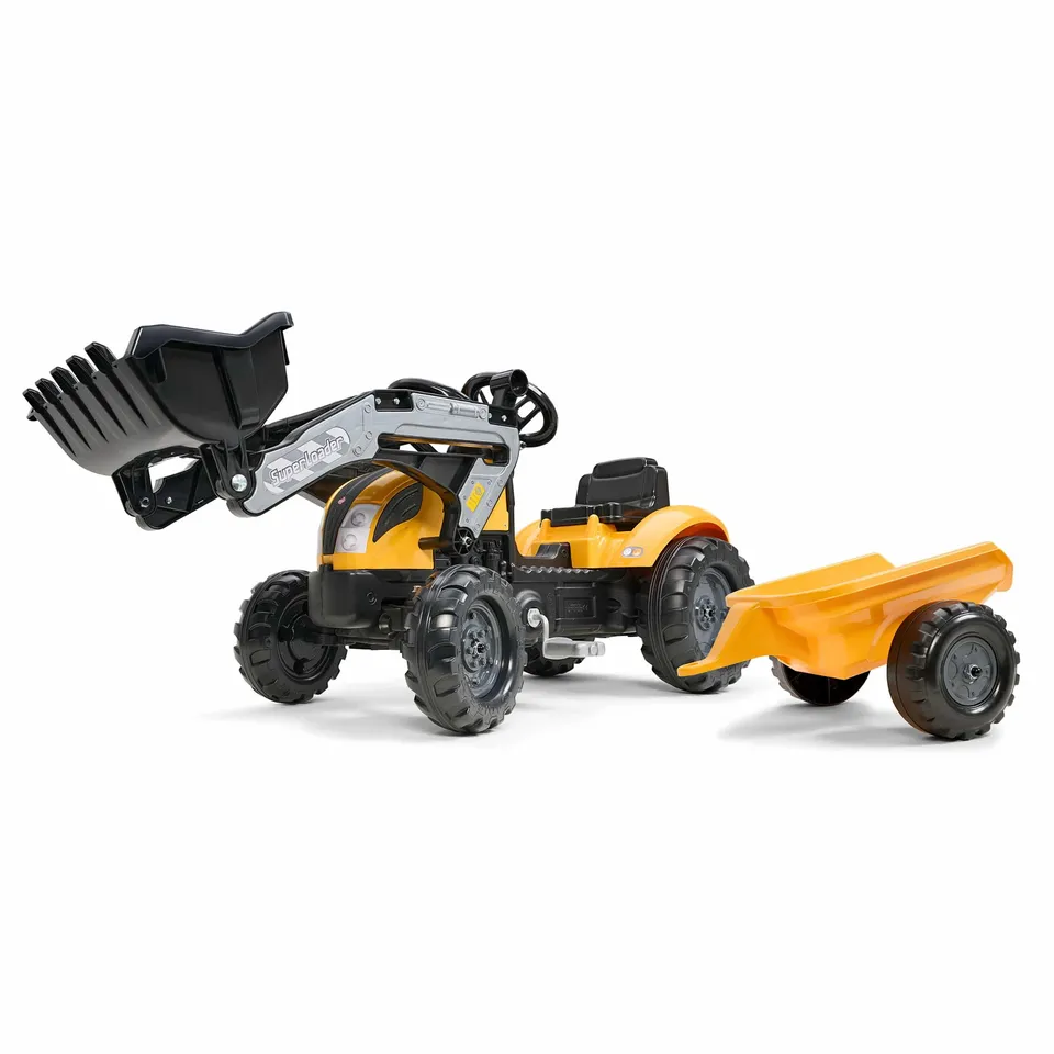 falk-tractopelles-mighty-builder-tret-traktor-anh-nger image 1