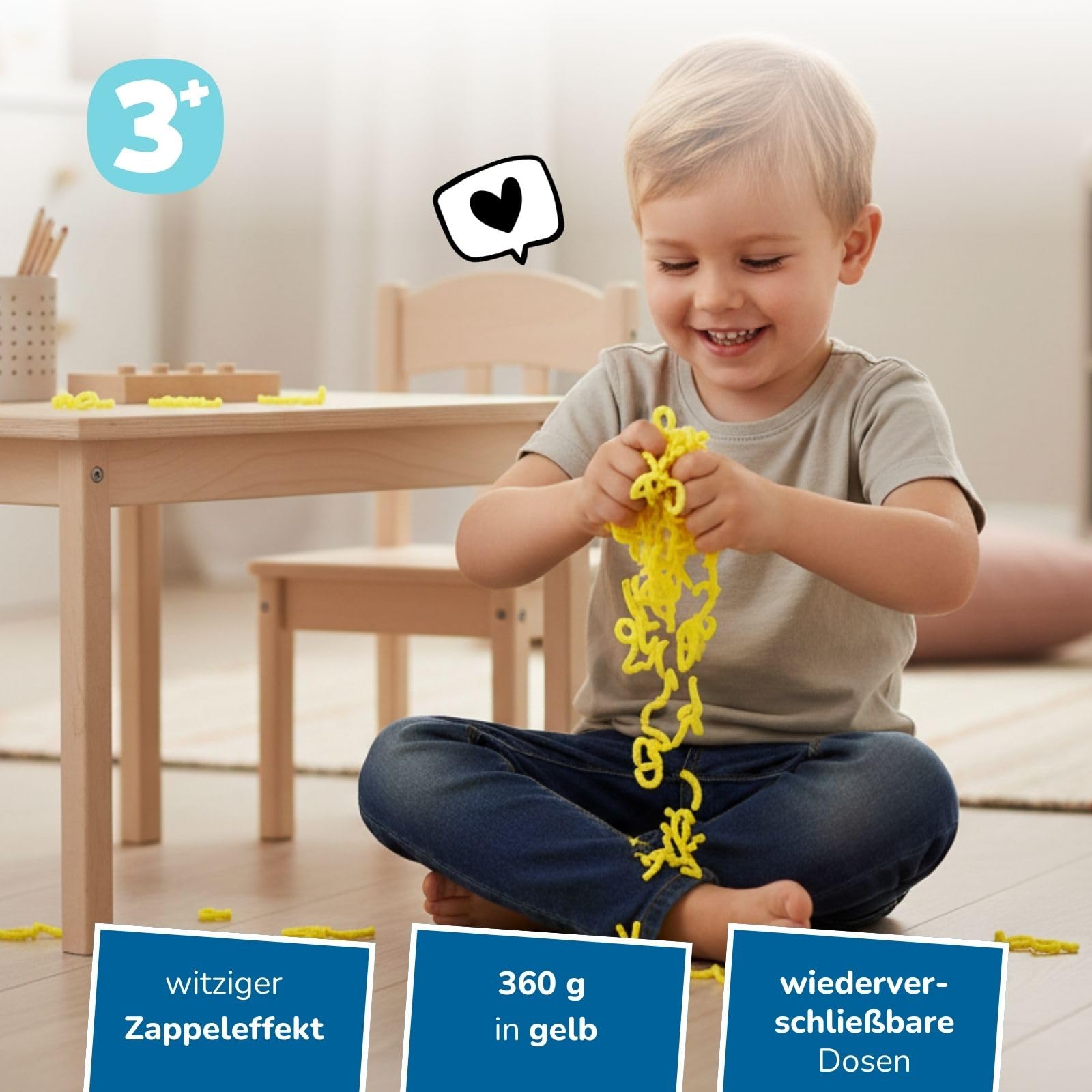 alldoro-squishy-worms-anti-stress-spielzeug-12er-set-gelb-120-g image 2