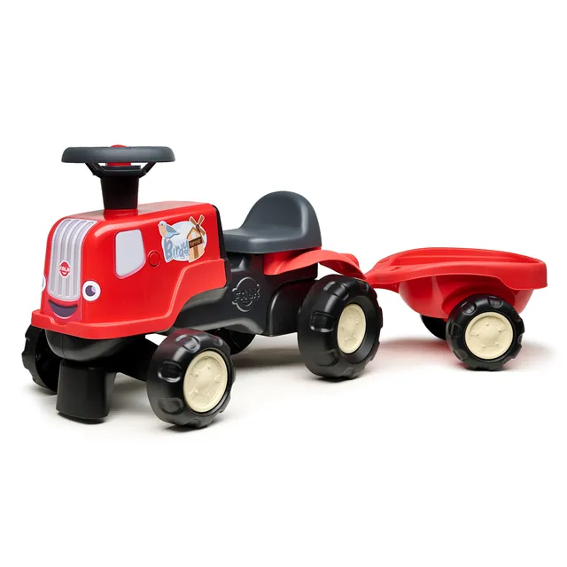 falk-birdy-farm-rutschauto-rot-mit-anh-nger-ab-1-jahr image 1