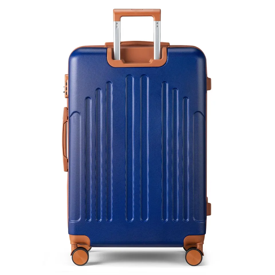 lalaho-reisekoffer-m-55-cm-hartschale-navy-braun image 1