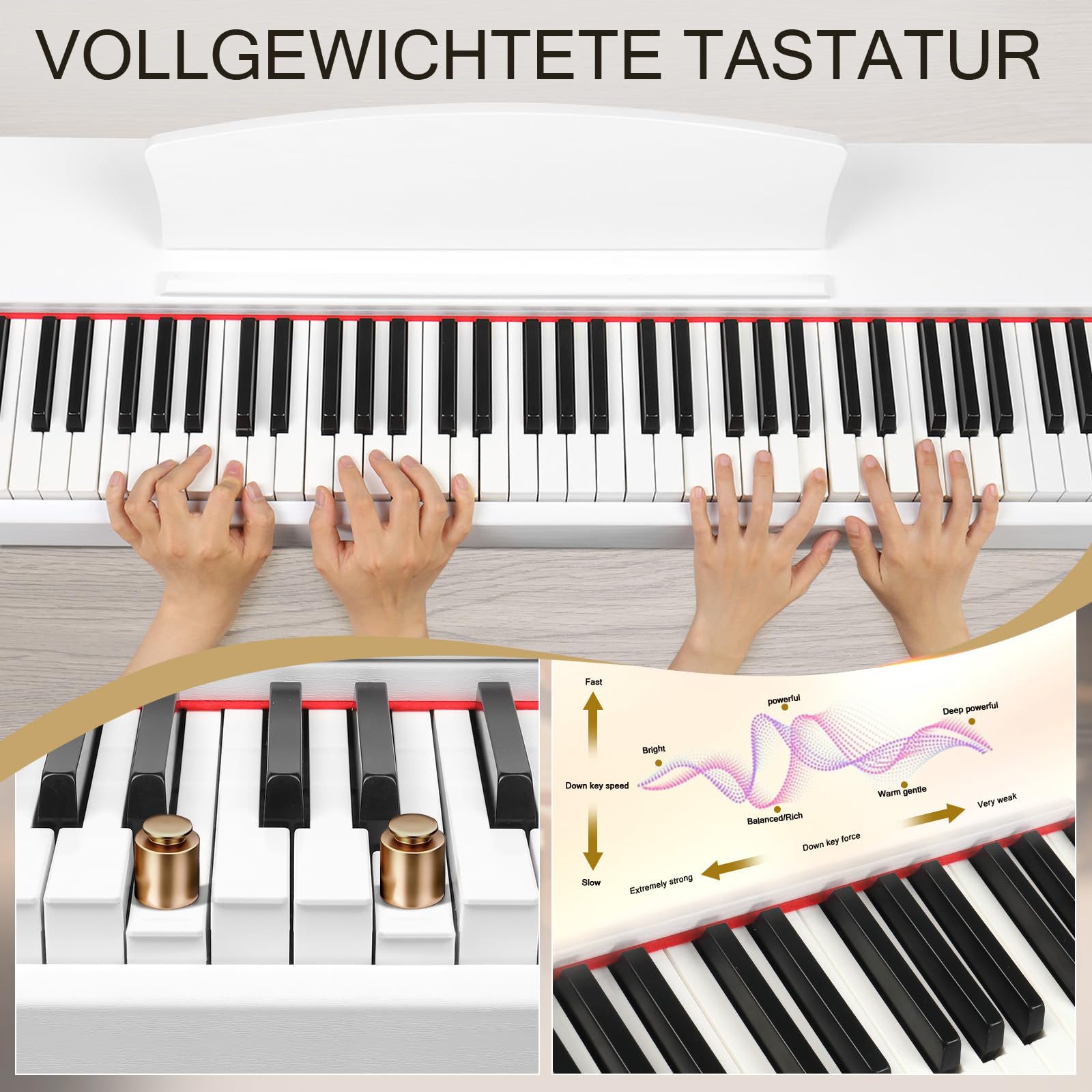 lalaho-e-piano-88-tasten-gewichtet-digitalpiano-wei-3-pedale image 3