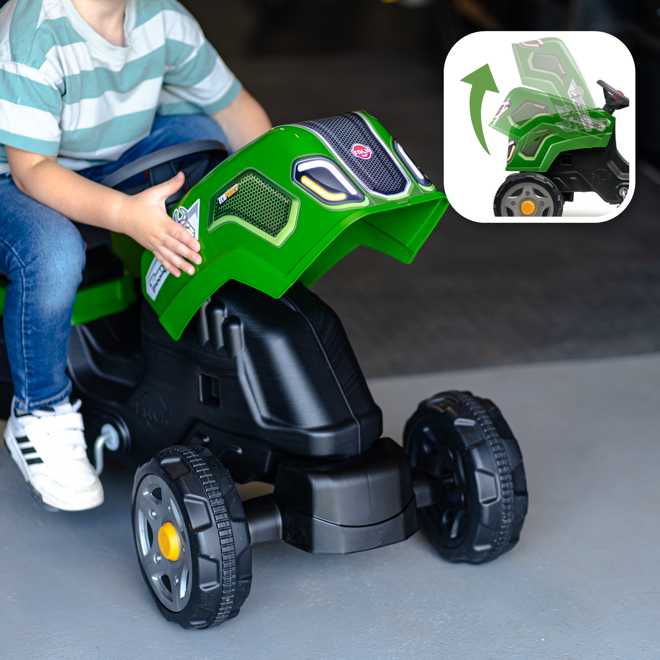 falk-terra-maxx-trettraktor-mit-anh-nger-motorhaube-2-6-jahre image 3