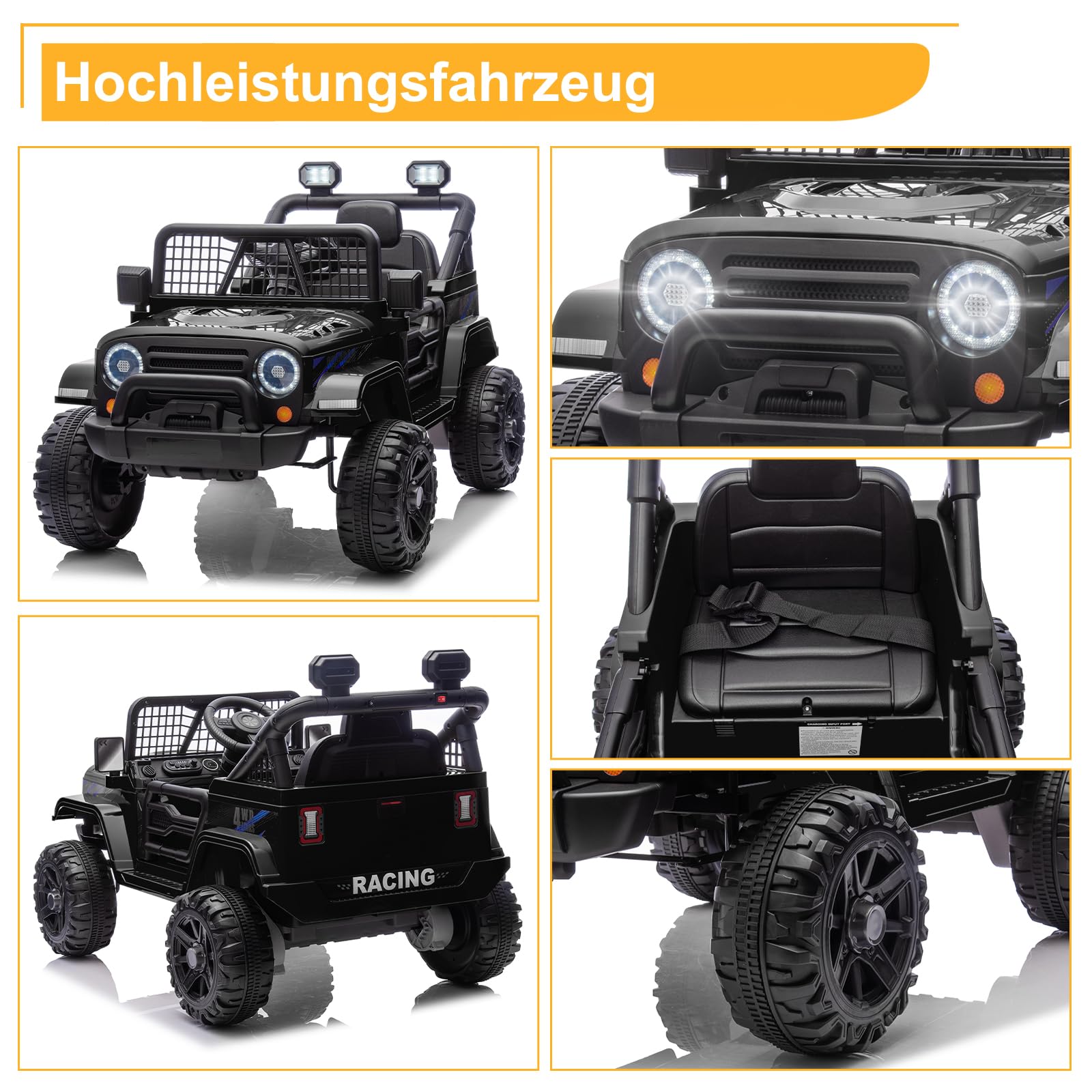 lalaho-elektroauto-kinder-12v-schwarz-mit-fernbedienung image 6