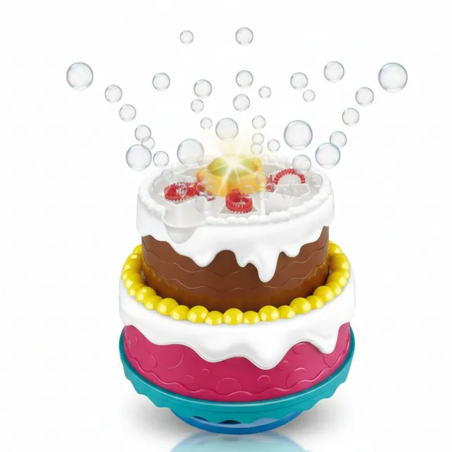 alldoro-seifenblasen-torte-seifenblasenmaschine-mit-licht-sound-118ml image 1
