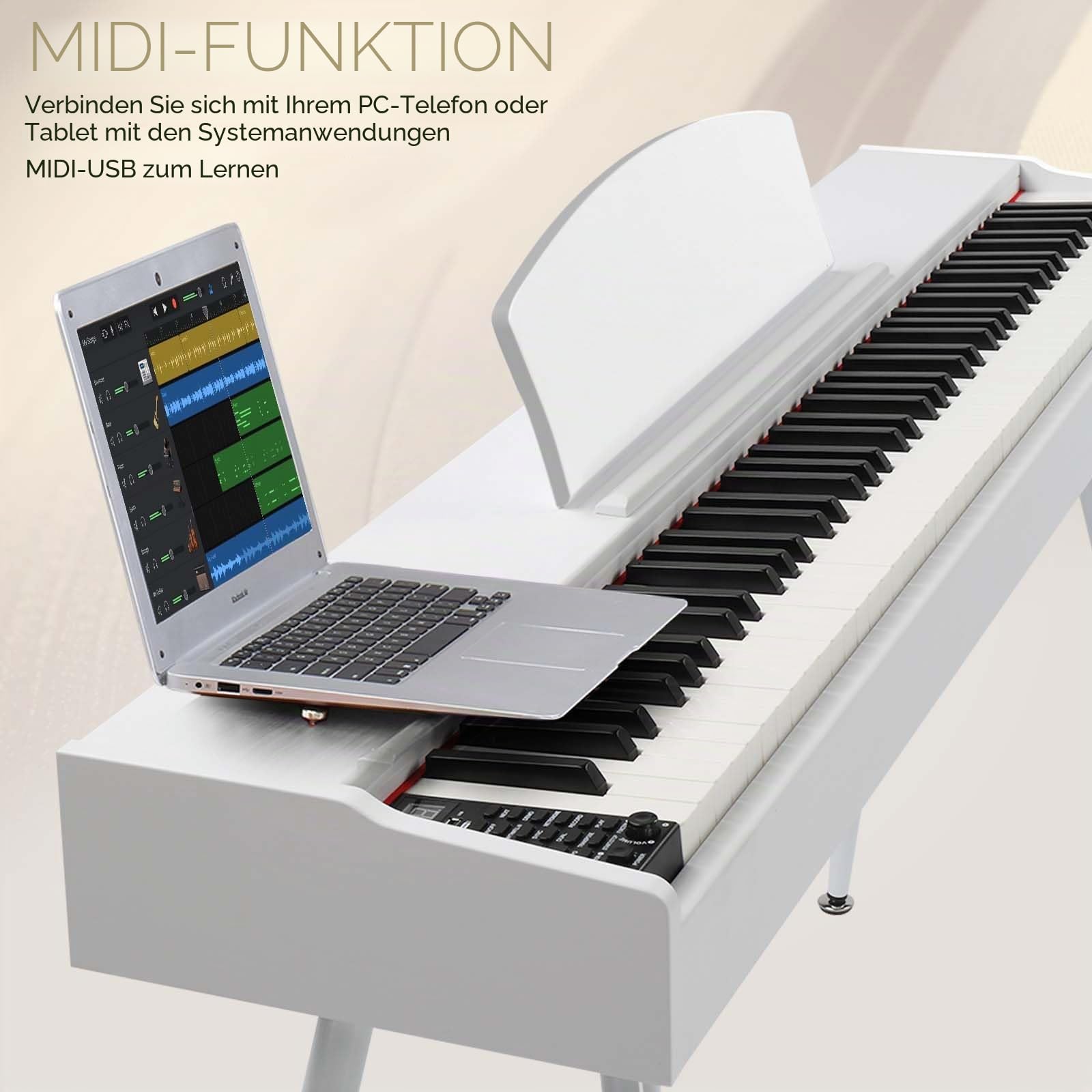 lalaho-e-piano-88-tasten-gewichtet-digitalpiano-wei-3-pedale image 5