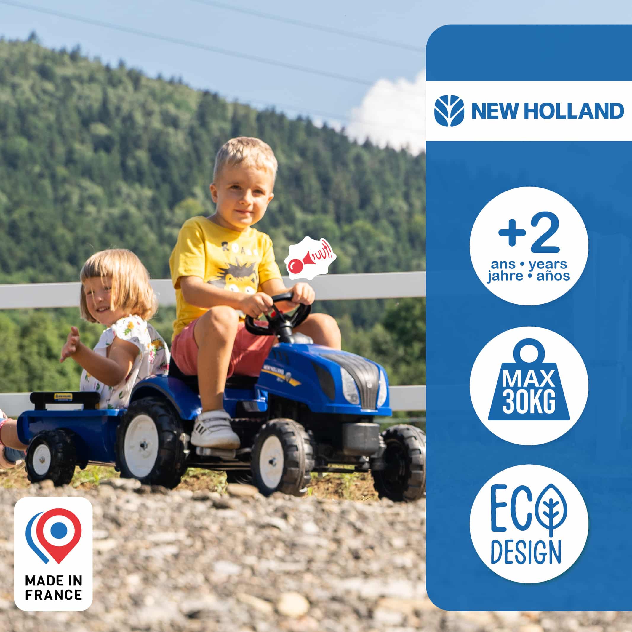 falk-new-holland-t6-tret-traktor-mit-anh-nger-2-5-jahre image 4
