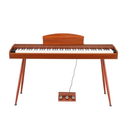 lalaho-e-piano-88-tasten-digitalpiano-rotbraun-gewichtet image 8