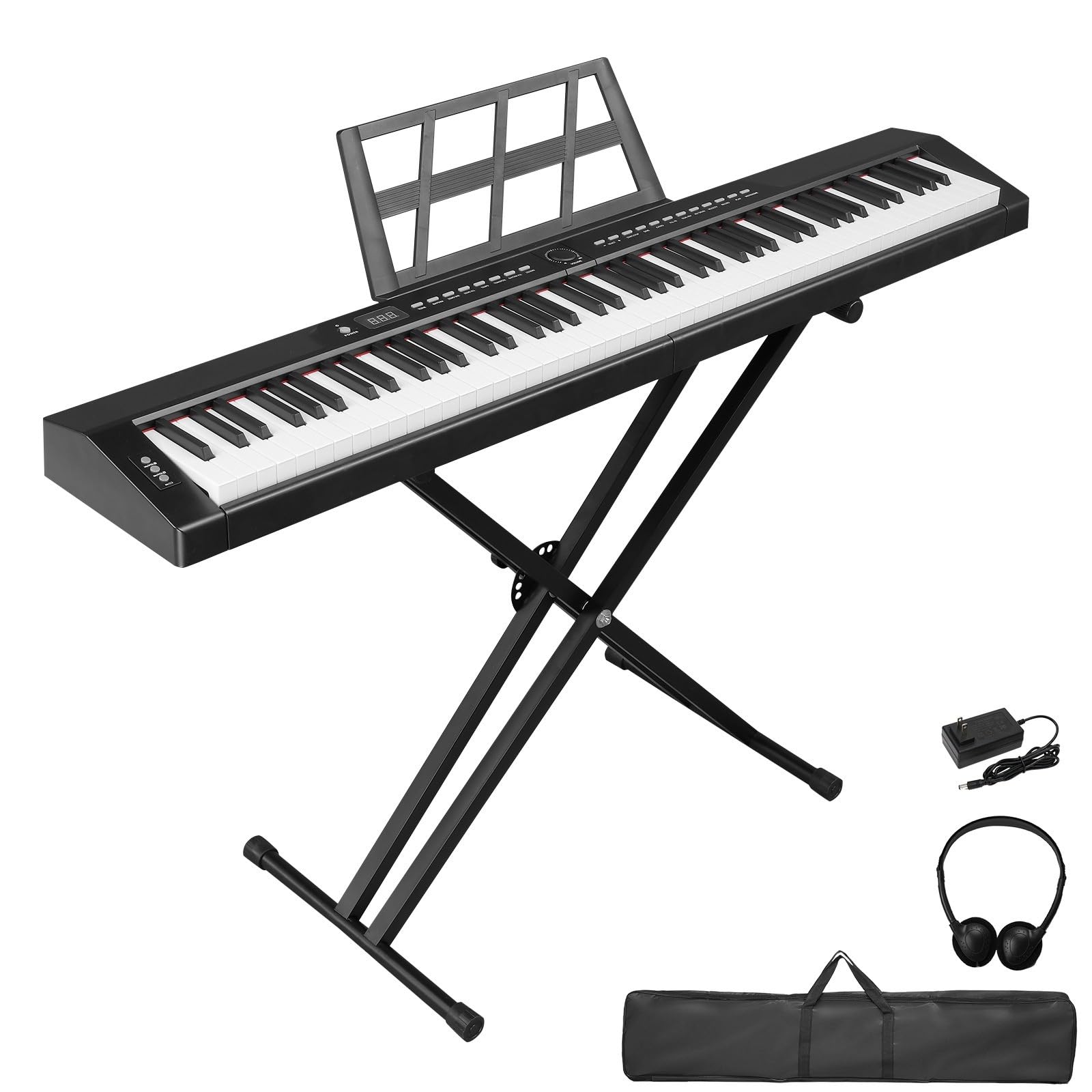 lalaho-e-piano-88-tasten-halbgewichtet-digitalpiano-schwarz-x-st-nder image 1