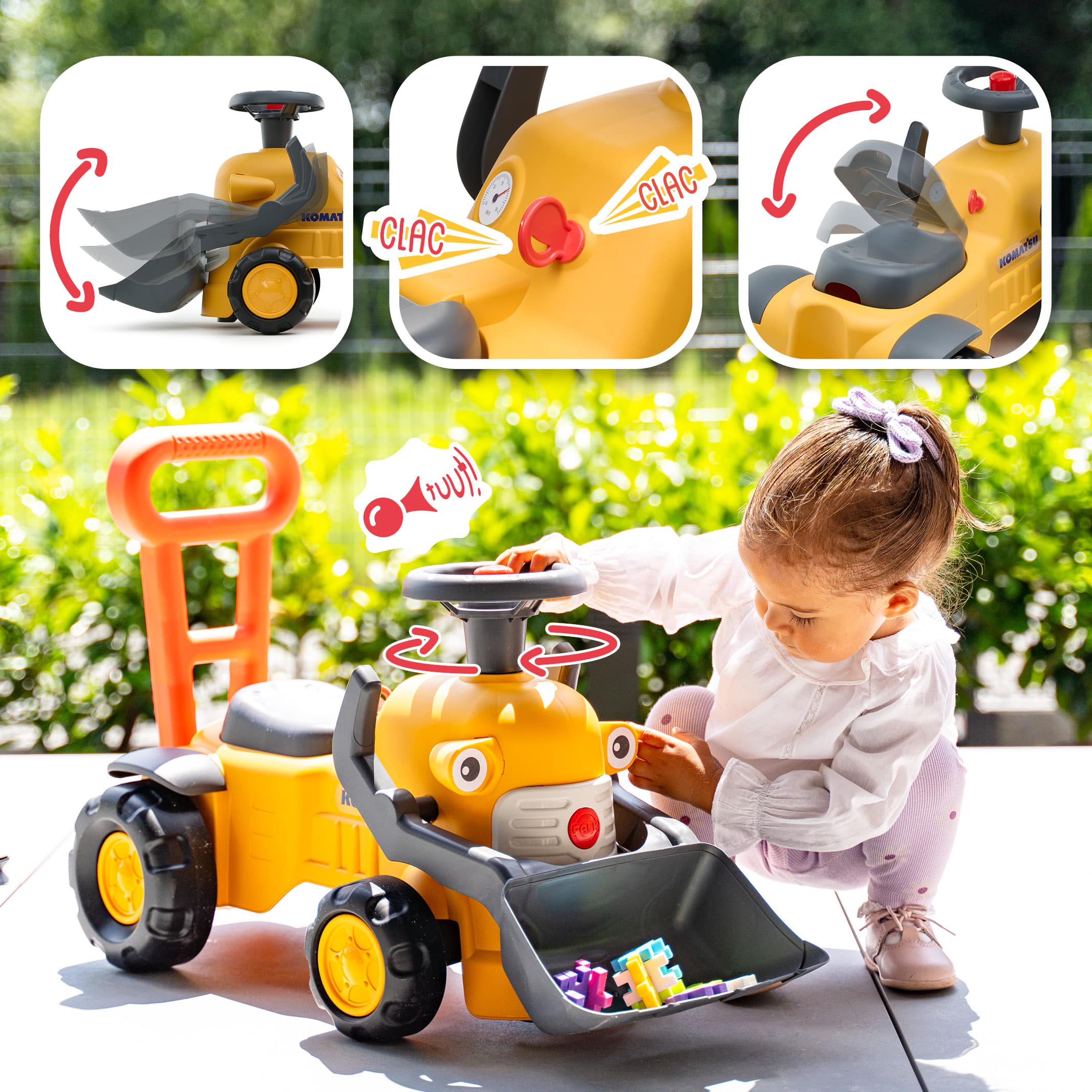 falk-porteurs-komatsu-bagger-baby-rutscher-gelb image 3