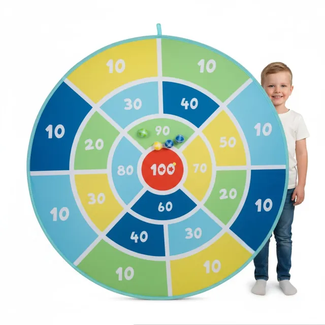 alldoro-xxl-klett-dartscheibe-142-cm-mit-12-b-llen image 1