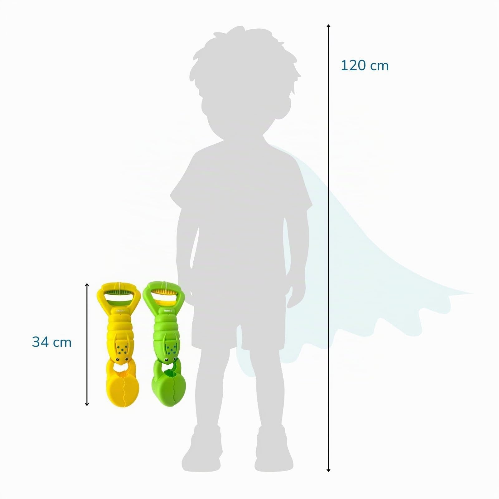 alldoro-outdoor-sandgreifer-hummer-2er-set-34-cm-gr-n-gelb-strand image 7