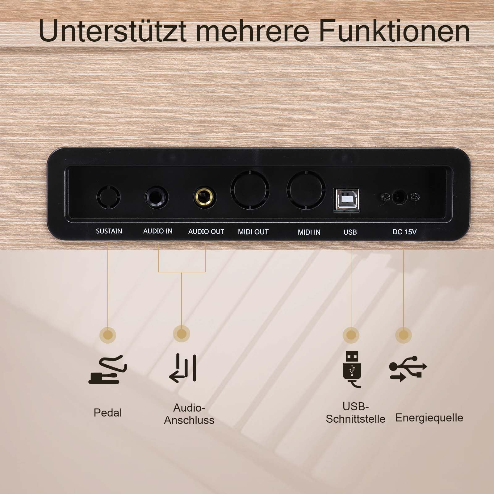 lalaho-e-piano-88-tasten-gewichtet-digitalpiano-naturholz-3-pedale image 5
