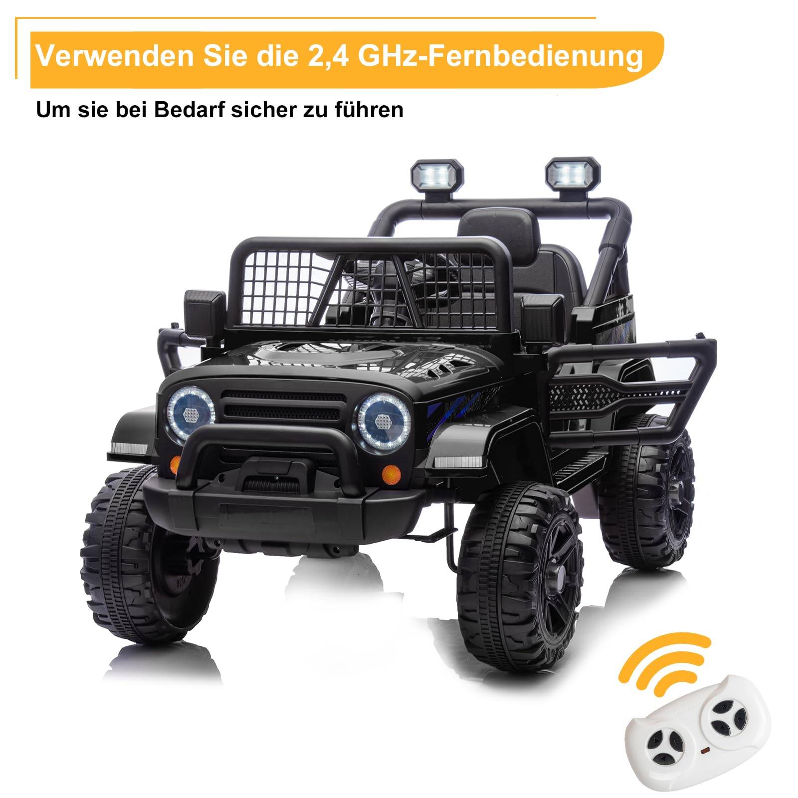 lalaho-elektroauto-kinder-12v-schwarz-mit-fernbedienung image 4