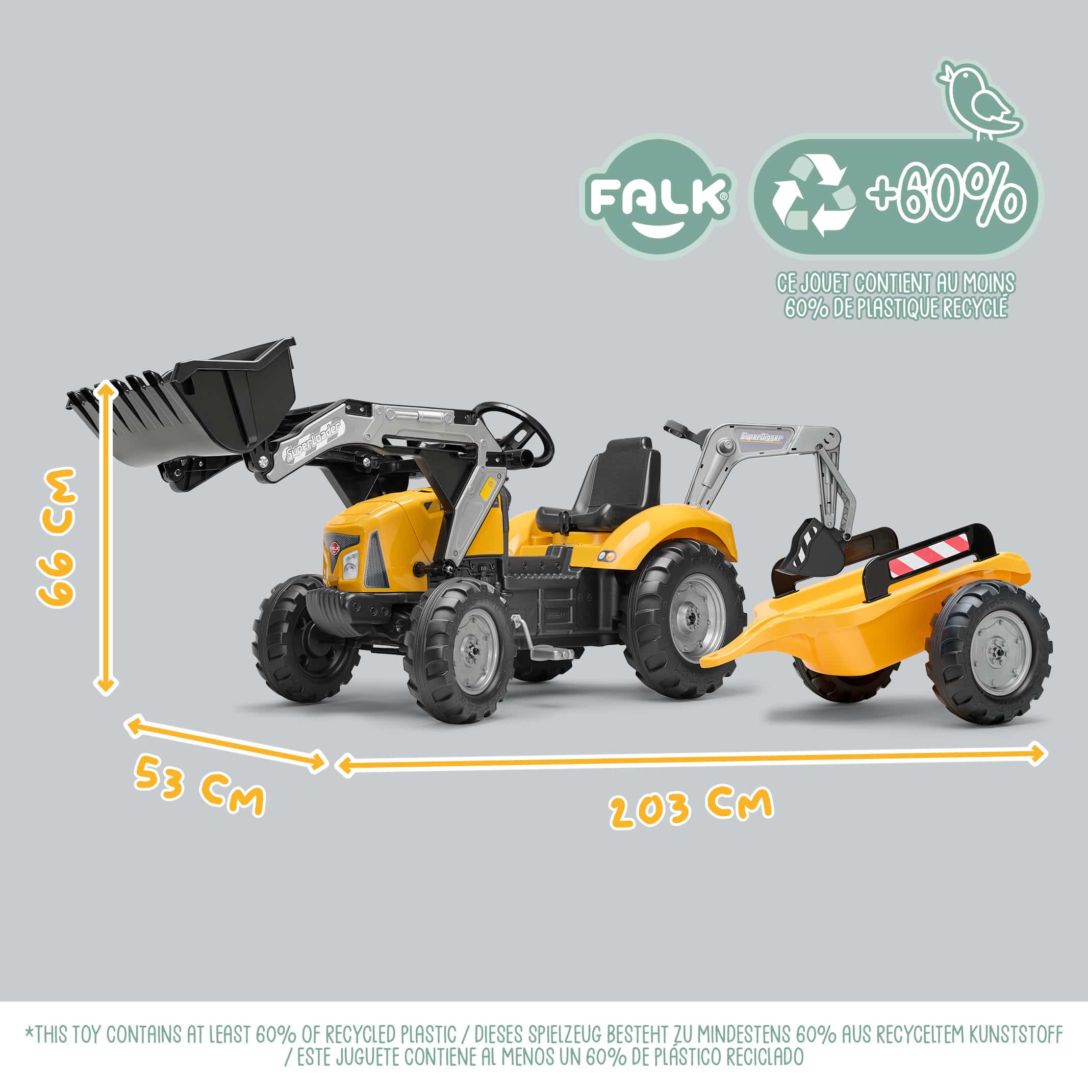 falk-super-builder-baggertraktor-mit-bagger-3-7-jahre image 4