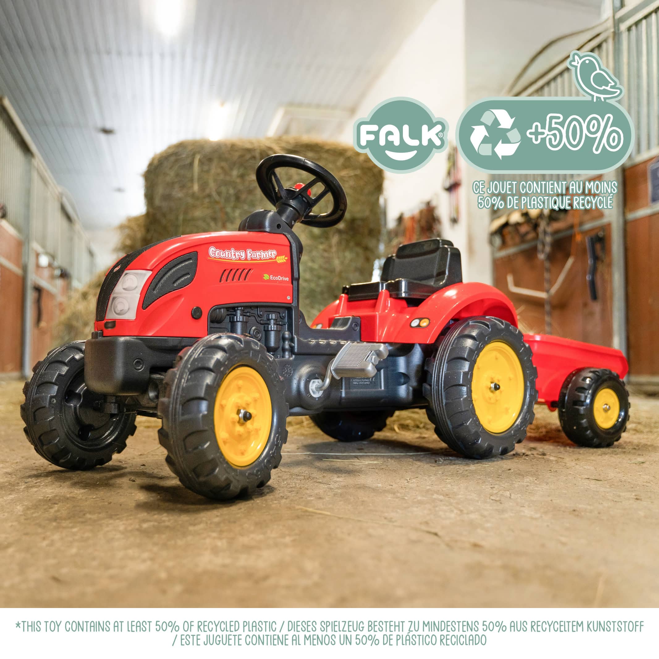 falk-country-farmer-trettraktor-mit-anh-nger-2-5-j image 2