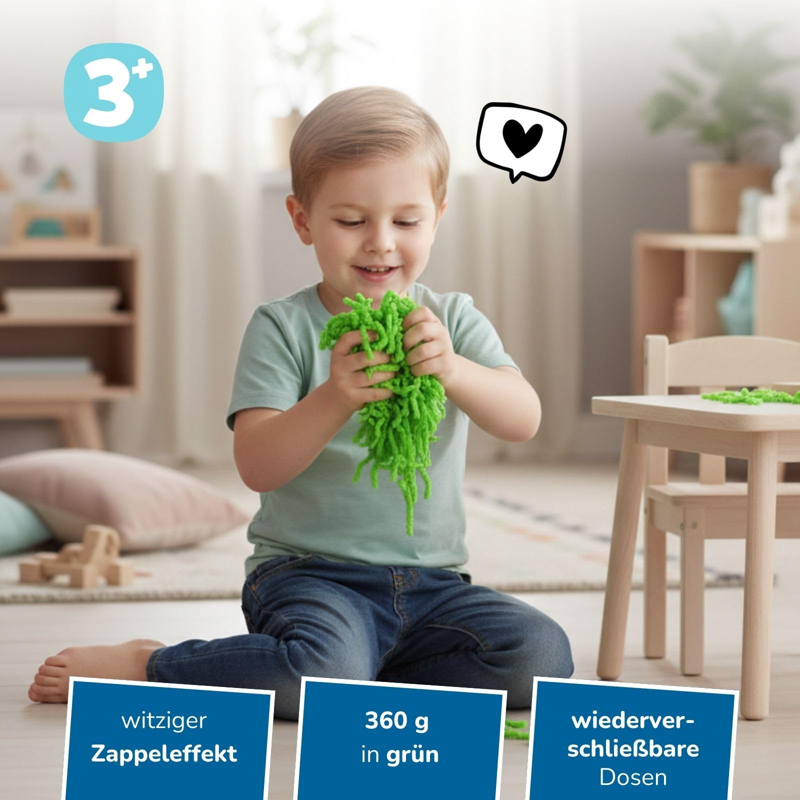 alldoro-squishy-worms-anti-stress-spielzeug-3er-set-gr-n-120-g image 2