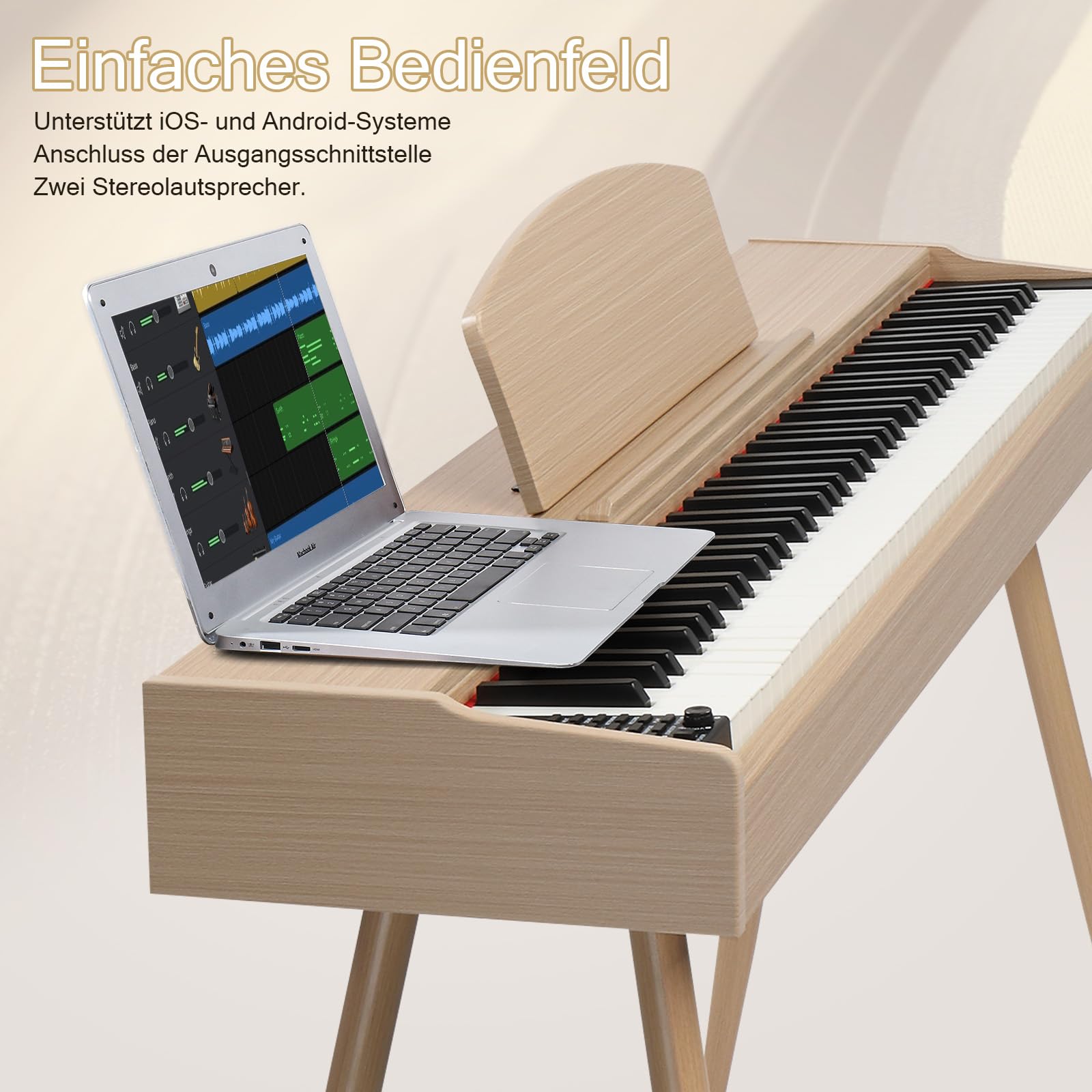 lalaho-e-piano-88-tasten-gewichtet-digitalpiano-naturholz-3-pedale image 6
