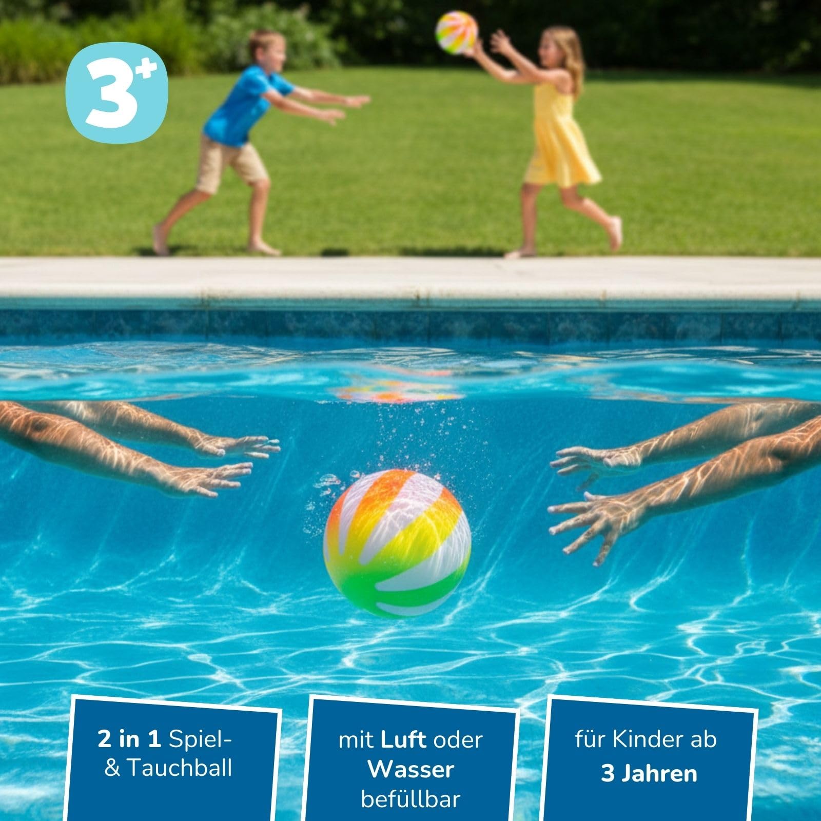 alldoro-2-in-1-tauch-wasserball-20-cm-mit-pumpe image 2