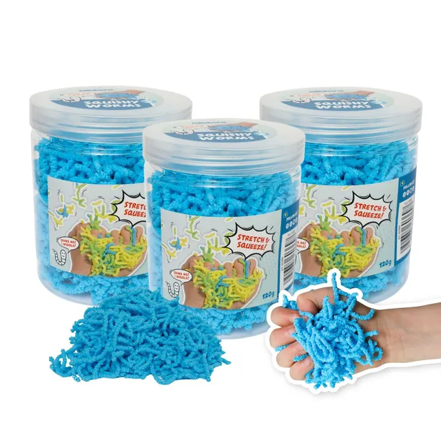 alldoro-squishy-worms-anti-stress-spielzeug-3er-set-blau-120-g image 1