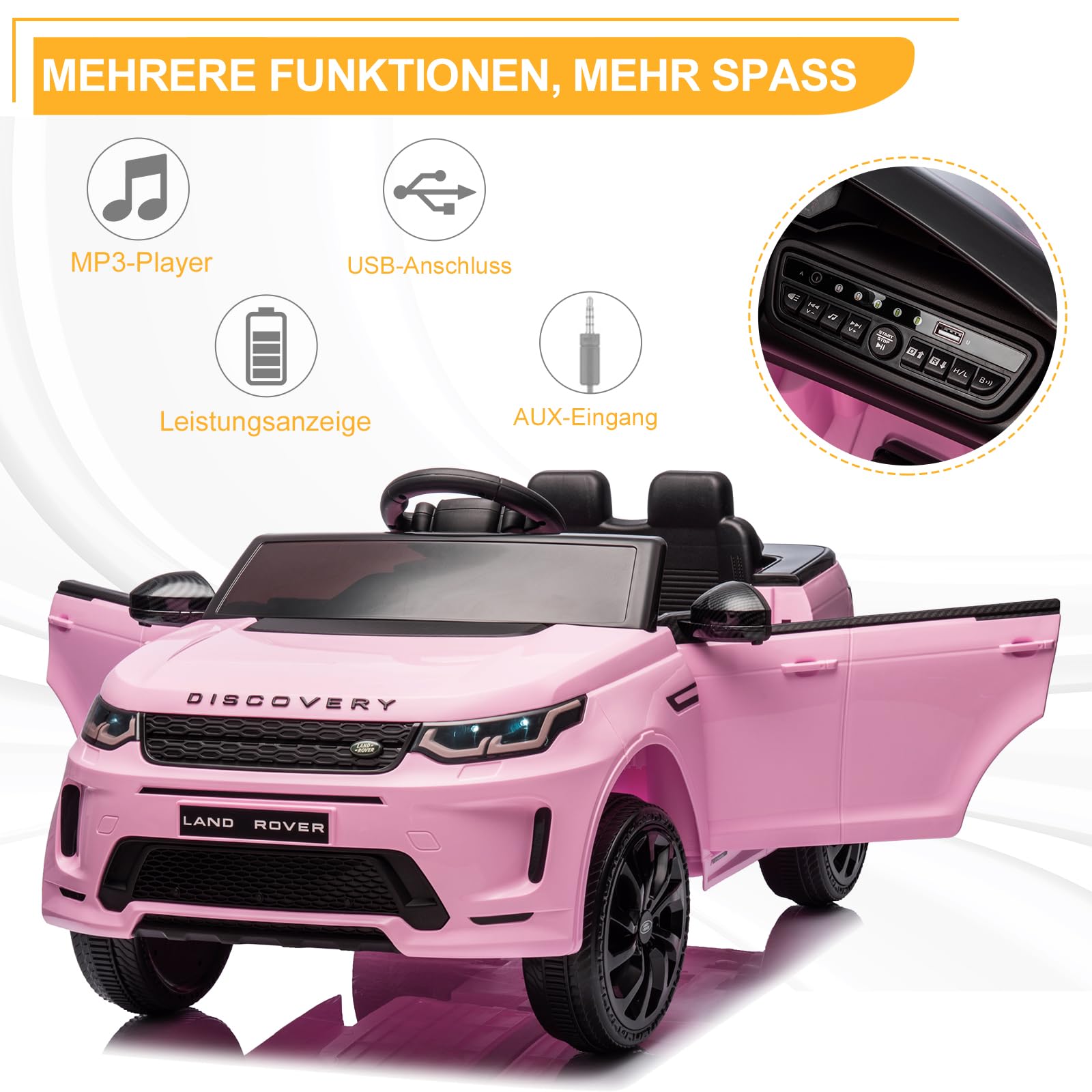 lalaho-land-rover-velar-elektroauto-12v-rosa-mit-led image 6