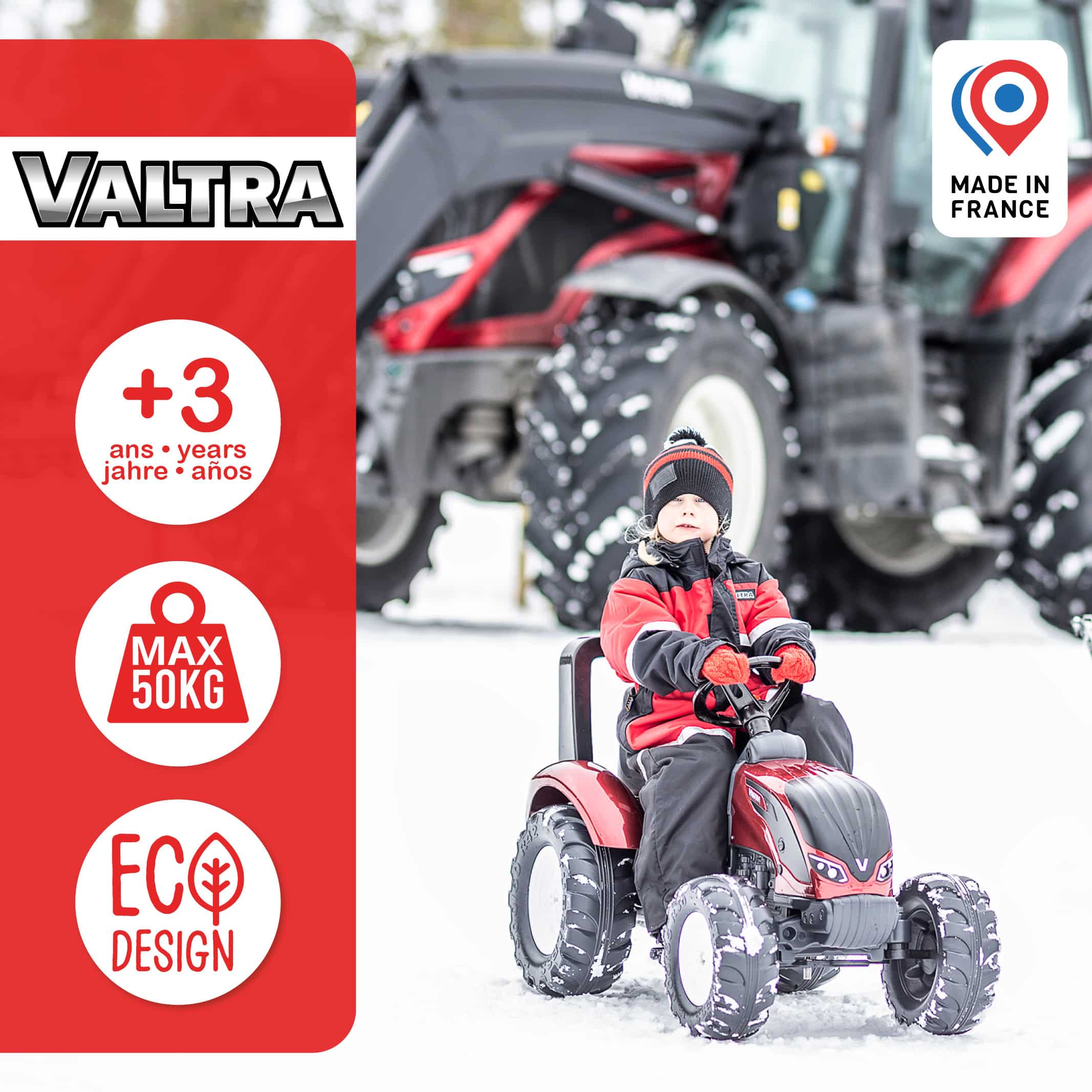 falk-valtra-s4-trettraktor-mit-anh-nger-rot-pedal image 4
