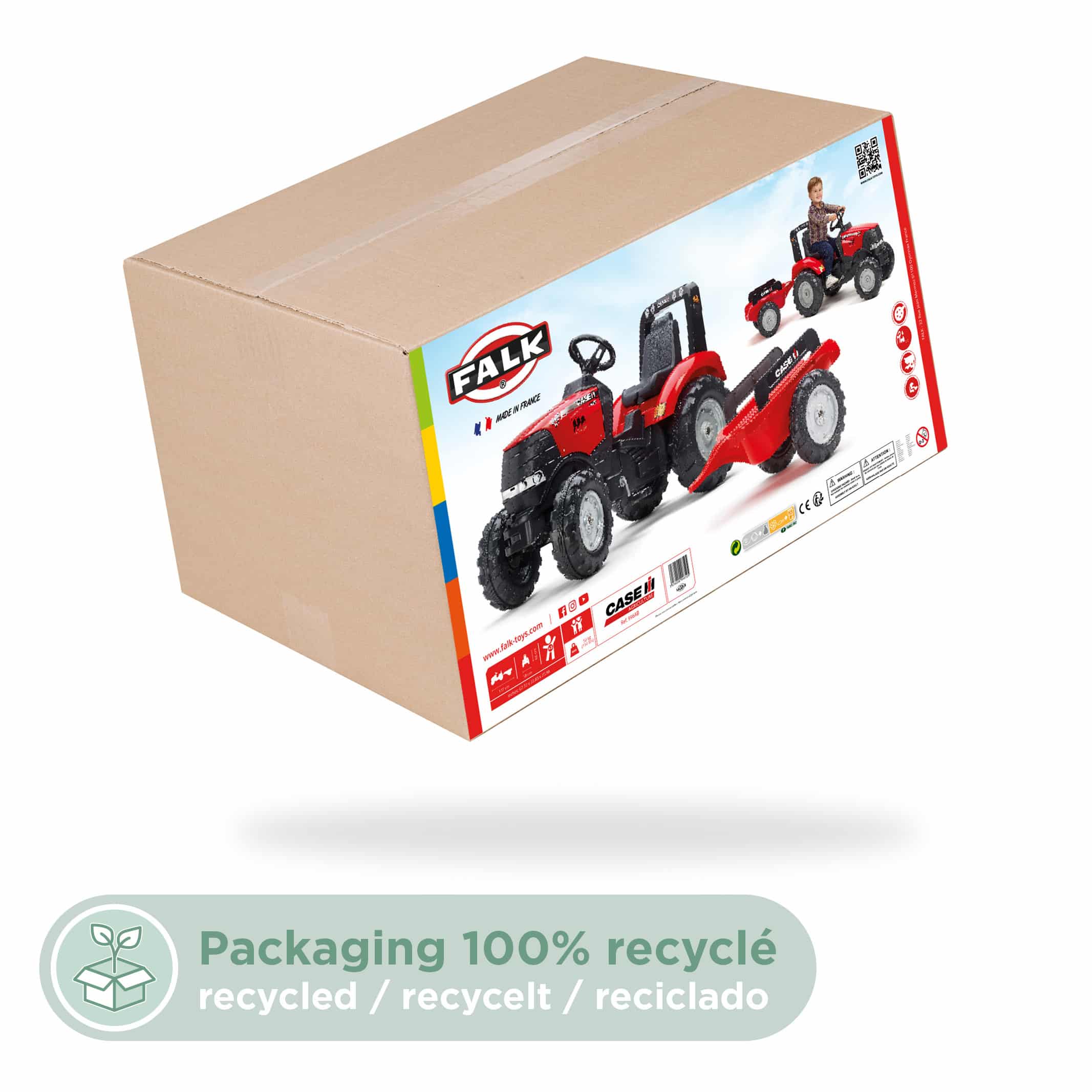 falk-case-ih-trettraktor-mit-anh-nger-und-hupe image 6