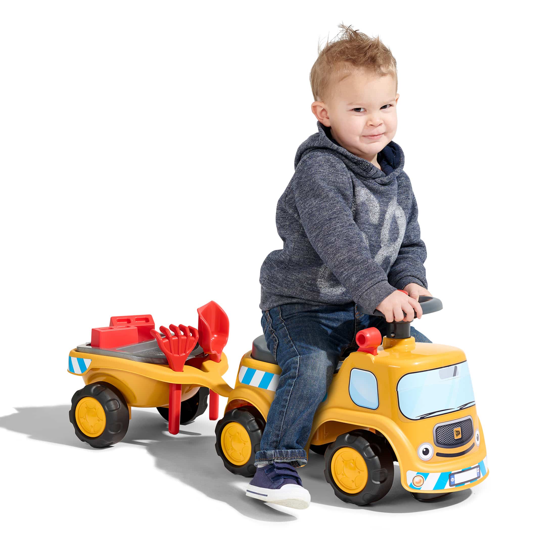 falk-jcb-aufsitz-lastwagen-rutschauto-mit-anh-nger image 2