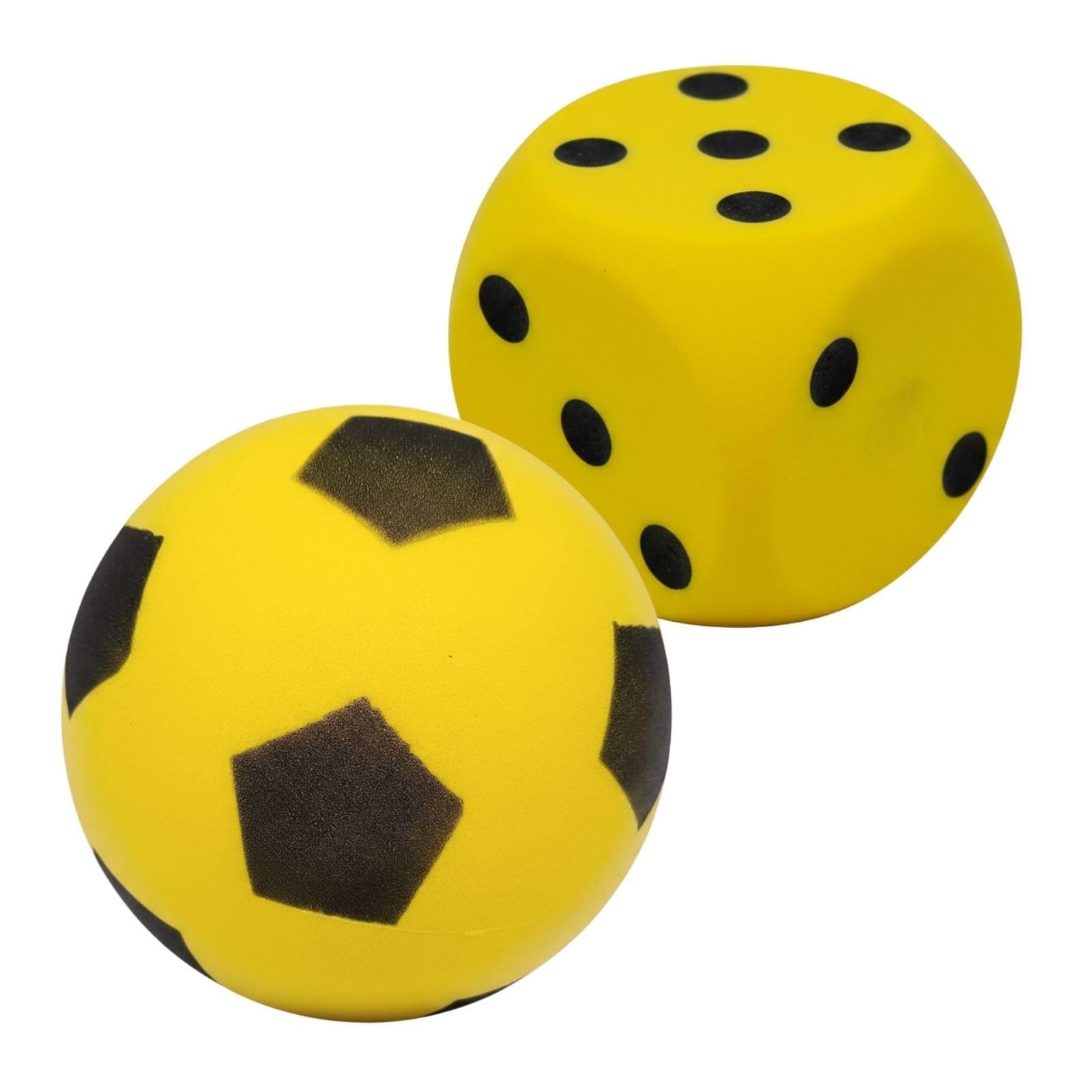 alldoro-schaumstoffball-w-rfel-set-gelb-extra-weich image 1