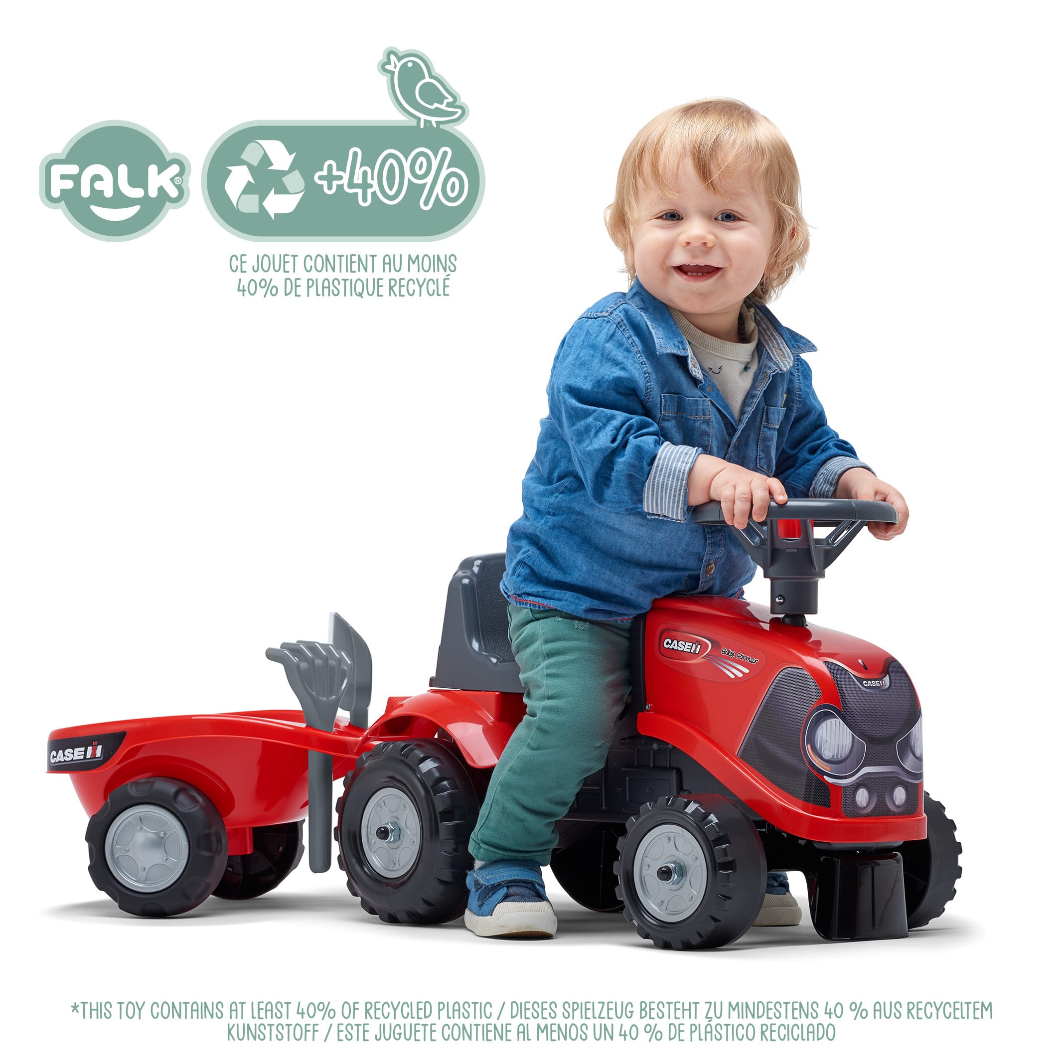 falk-case-ih-rutscher-traktor-mit-anh-nger-ab-12-monaten image 2