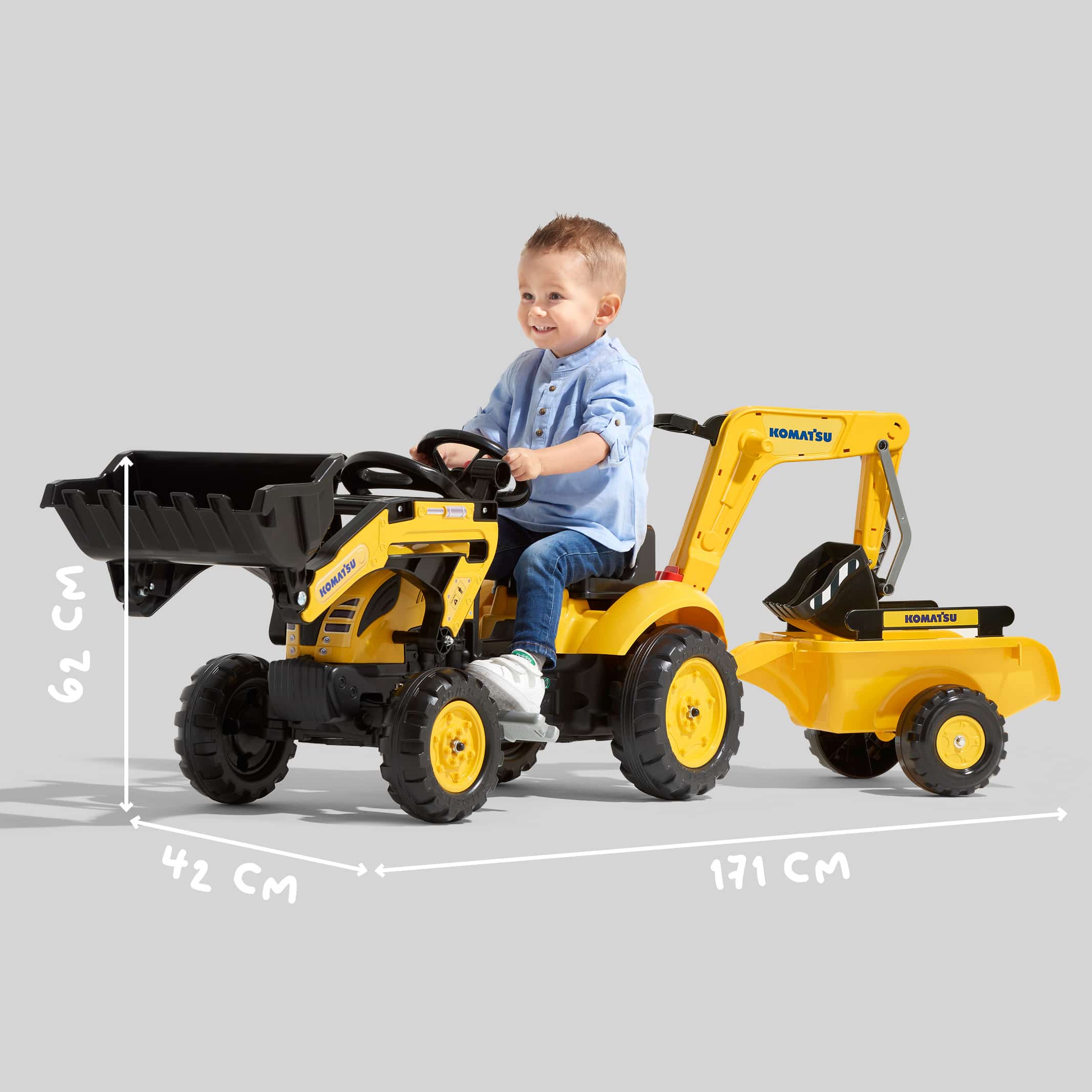 falk-komatsu-trettraktor-mit-bagger-und-anh-nger image 5