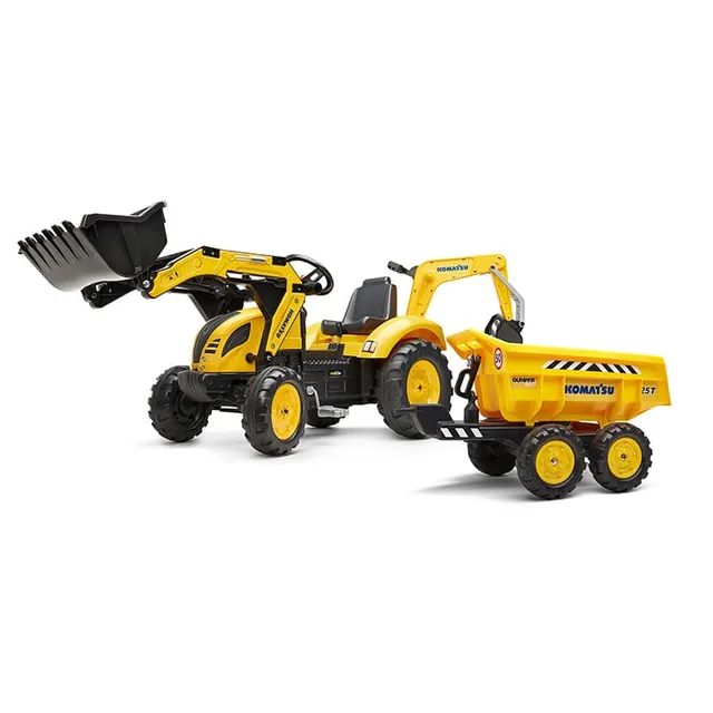 falk-komatsu-maxi-tretbagger-mit-anh-nger-3-7-jahre image 1
