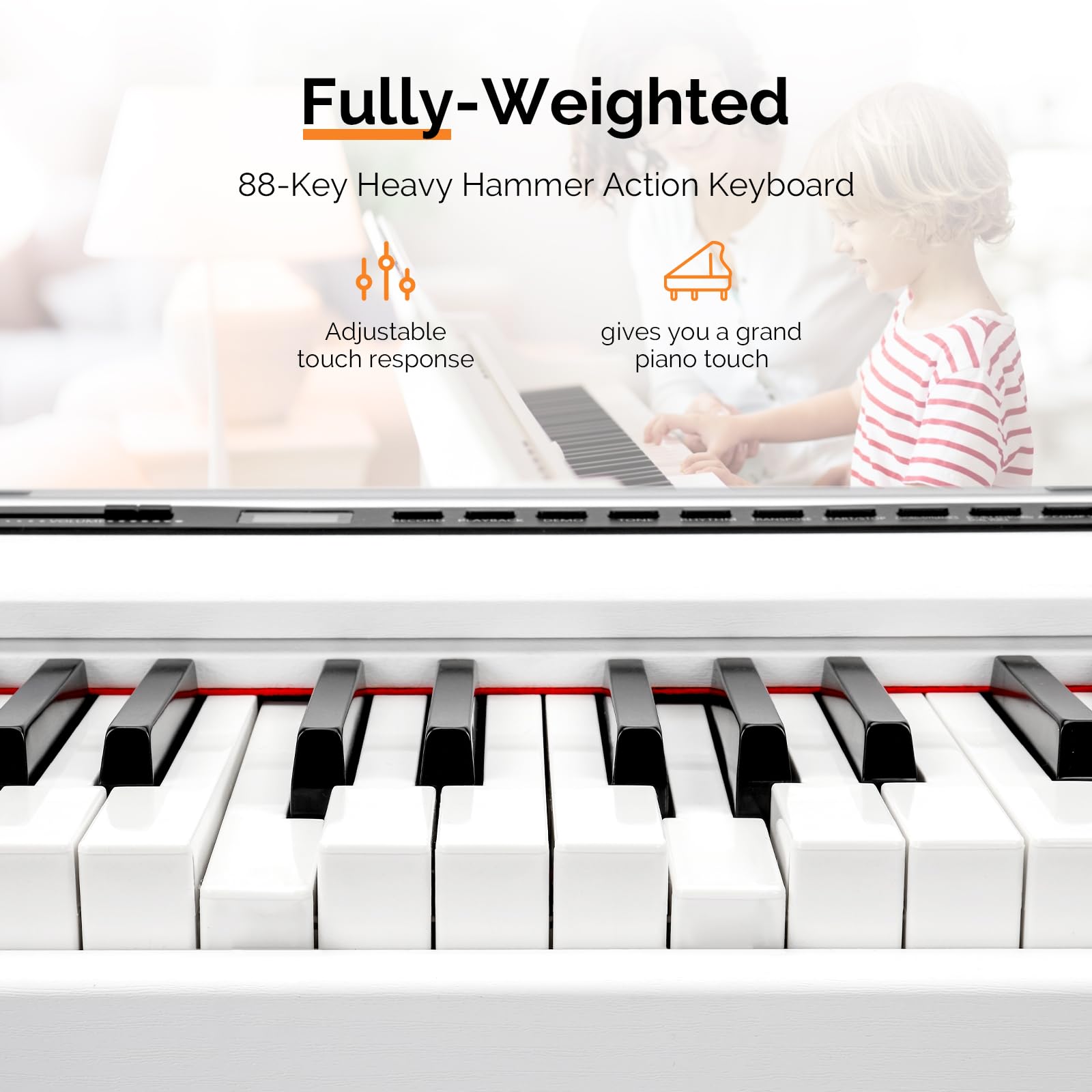 lalaho-88-tasten-e-piano-digitalpiano-wei-mit-3-pedalen image 3