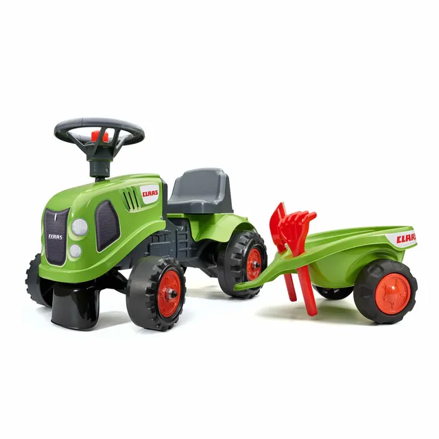 falk-porteurs-claas-traktor-rutscher-mit-anh-nger-ab-1-jahr image 1