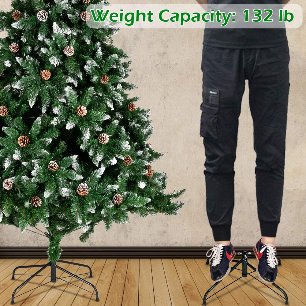 lalaho-weihnachtsbaum-150-cm-k-nstlich-tannenbaum-zapfen-schnee image 4