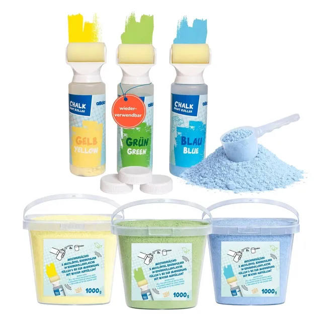 alldoro-stra-enmalkreide-roller-3er-set-malkreide-gelb-gr-n-blau-1000-g image 1