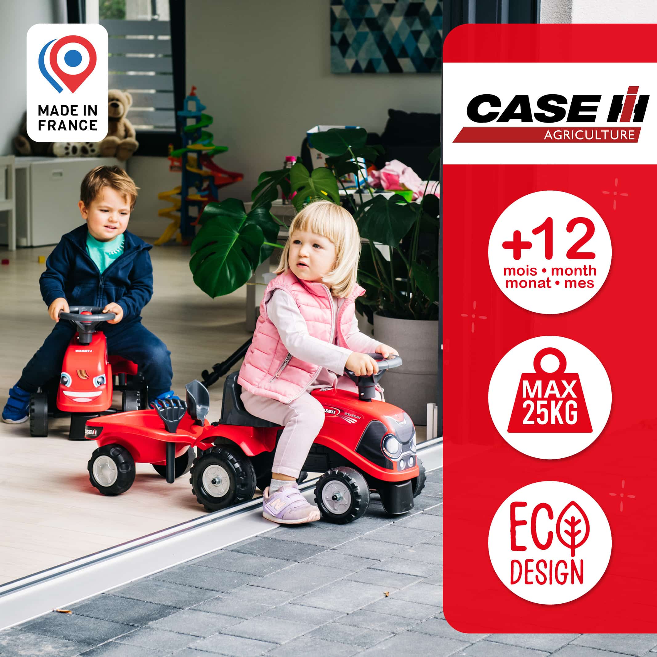 falk-case-ih-rutscher-traktor-mit-anh-nger-ab-12-monaten image 4