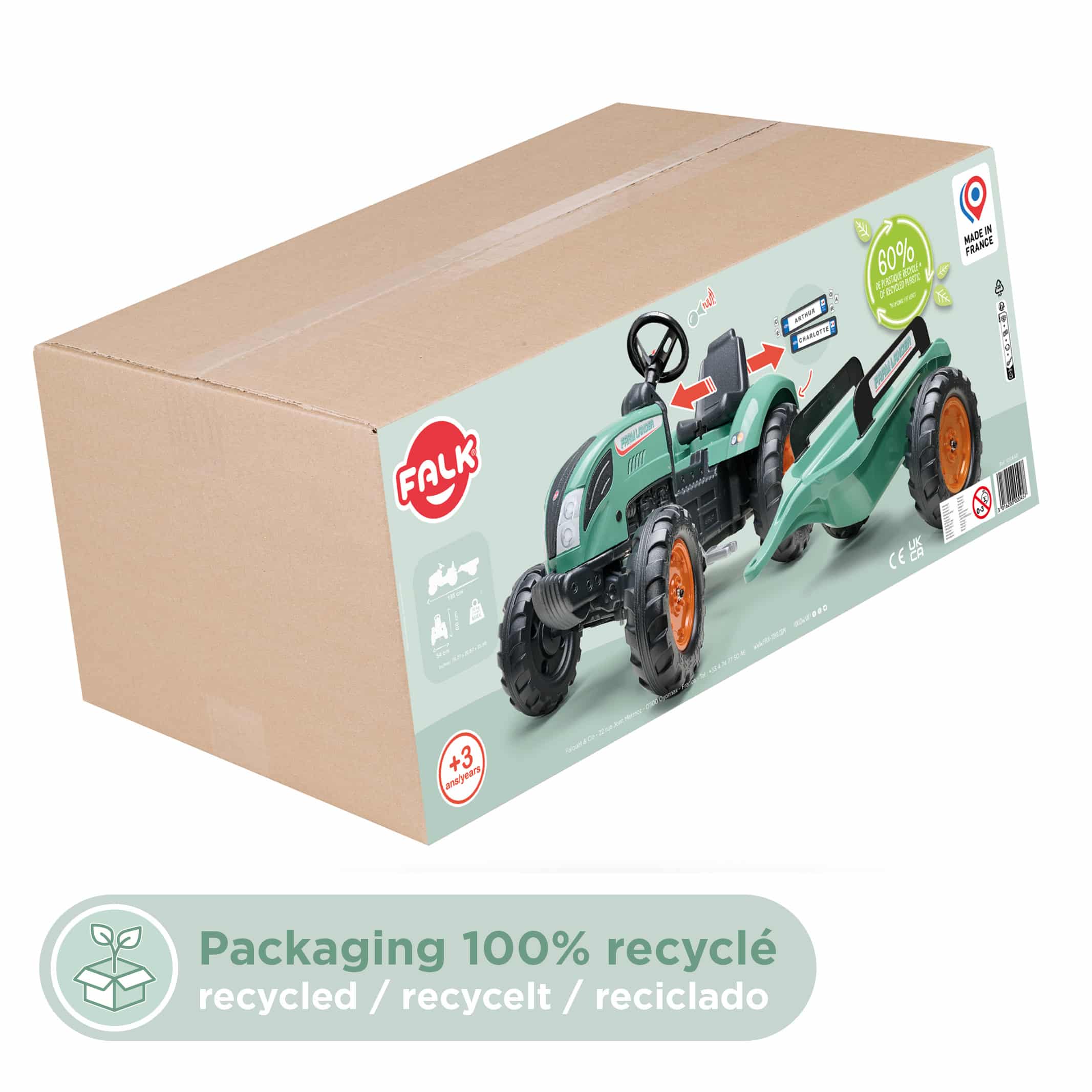 falk-farm-lander-pedaltraktor-mit-anh-nger-3-7-jahre image 6