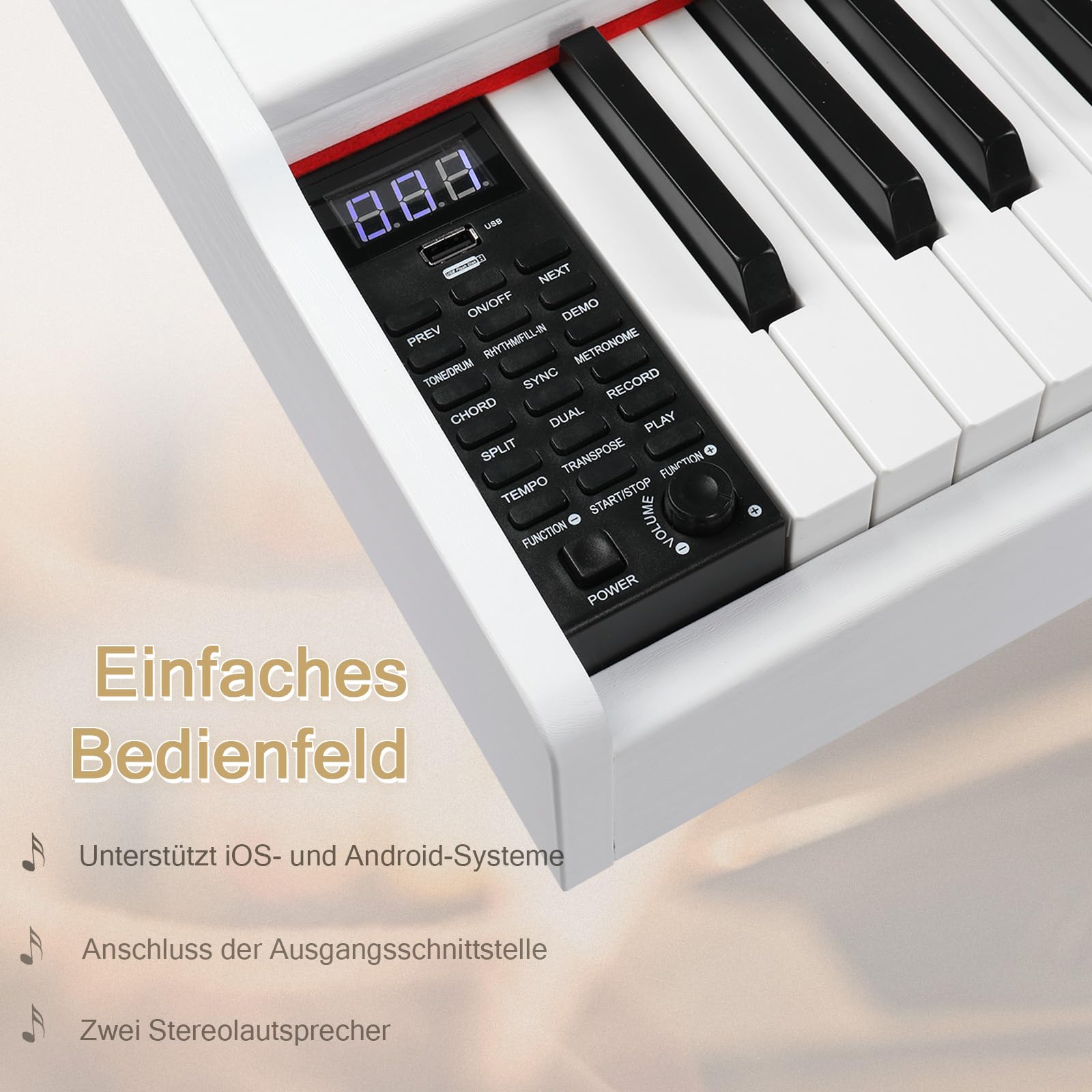 lalaho-e-piano-88-tasten-gewichtet-digitalpiano-wei-3-pedale image 4