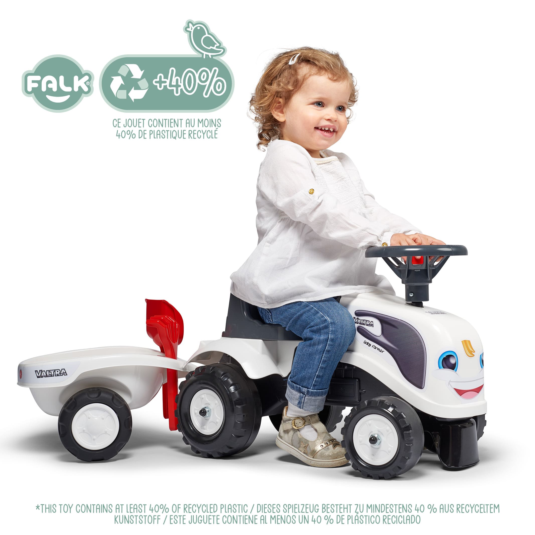 falk-valtra-rutschauto-mit-anh-nger-schaufel-ab-1-jahr image 2