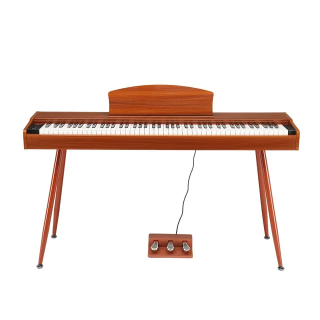 lalaho-e-piano-88-tasten-digitalpiano-rotbraun-gewichtet image 1
