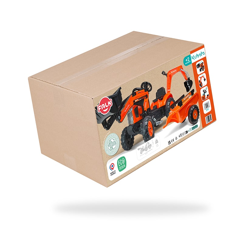 falk-kubota-kinderbagger-mit-schaufel-und-baggerarm image 2